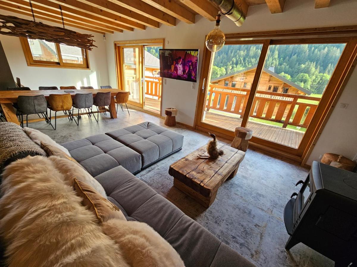 Demi-Chalet Vadel La Panthiaz 15 Pers 5 Chambres Abondance Zewnętrze zdjęcie