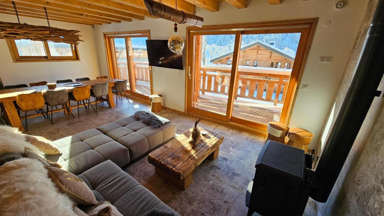 Demi-Chalet Vadel La Panthiaz 15 Pers 5 Chambres Abondance Zewnętrze zdjęcie